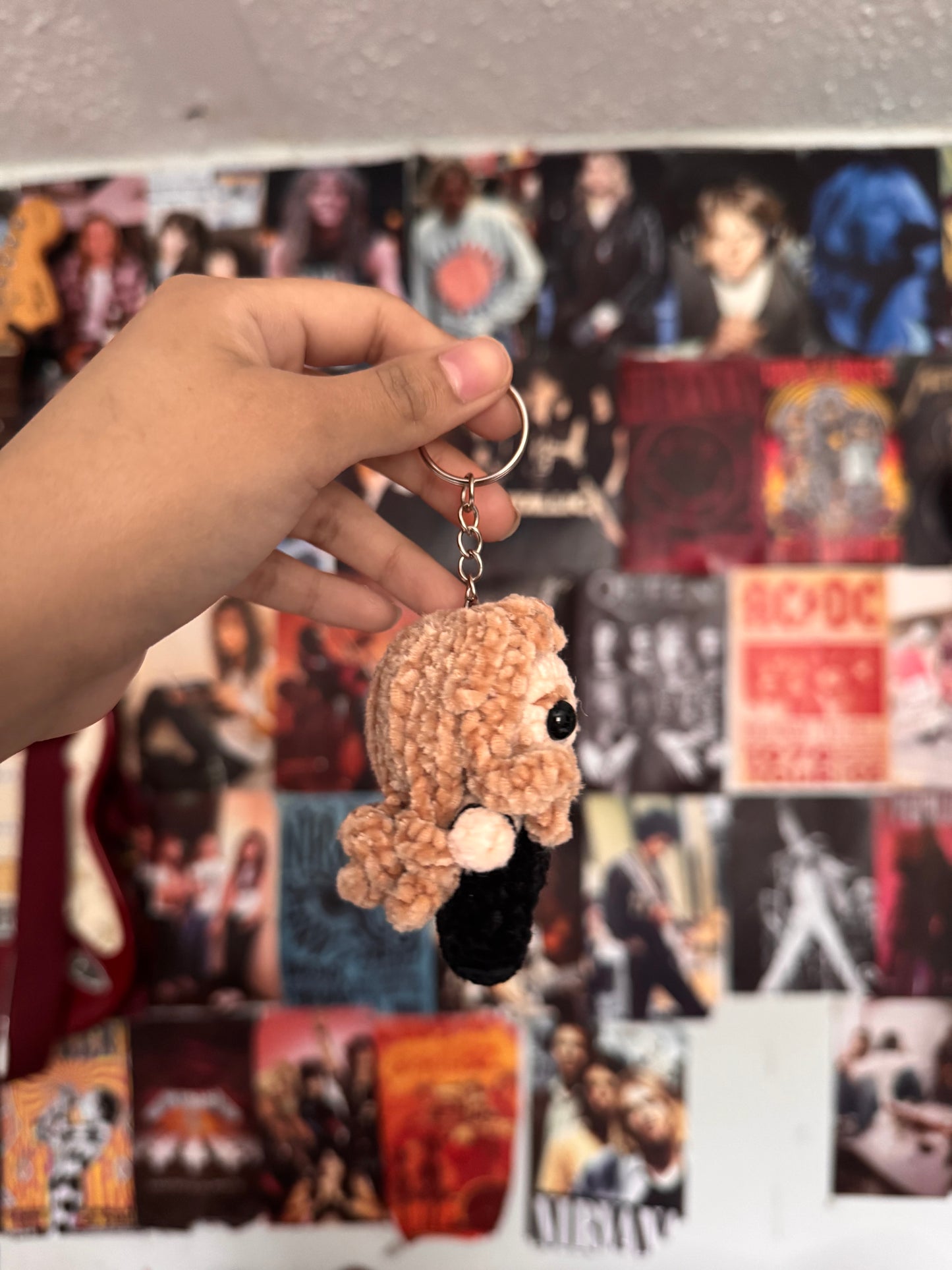 Metal frontman inspired keychain