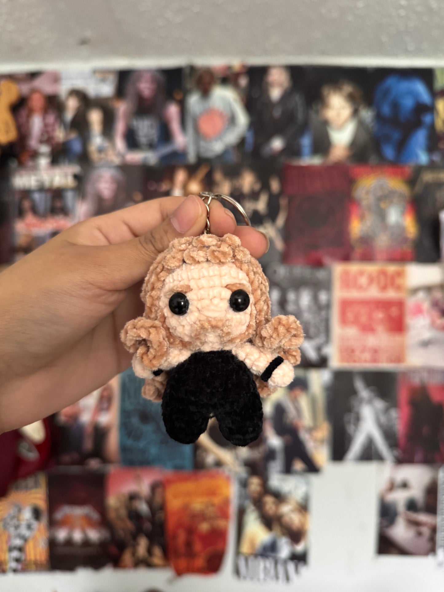 Metal frontman inspired keychain