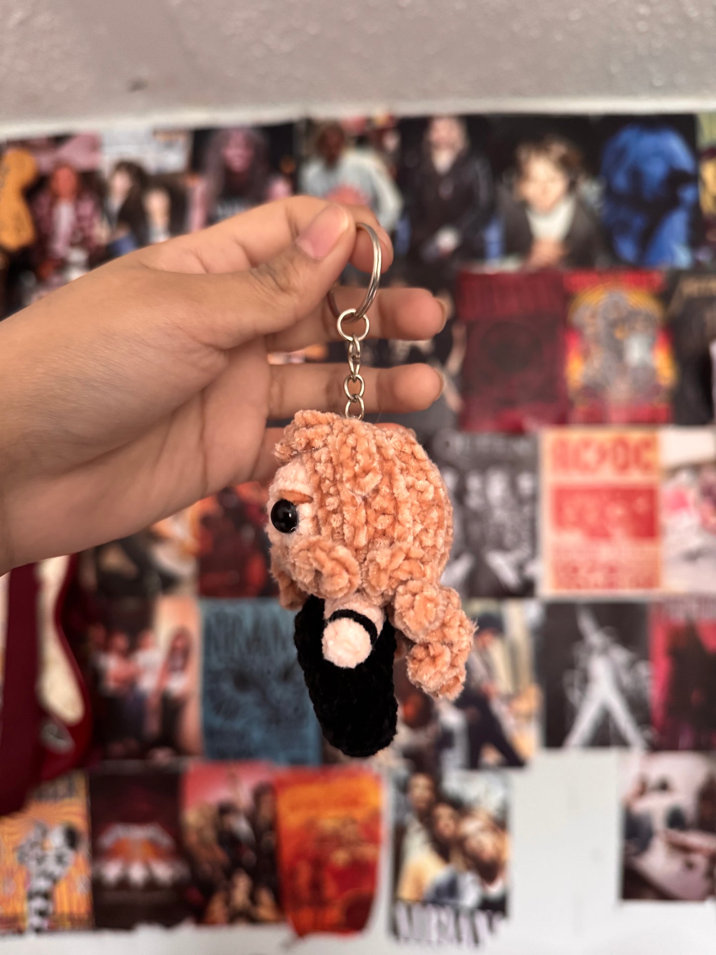 Metal frontman inspired keychain