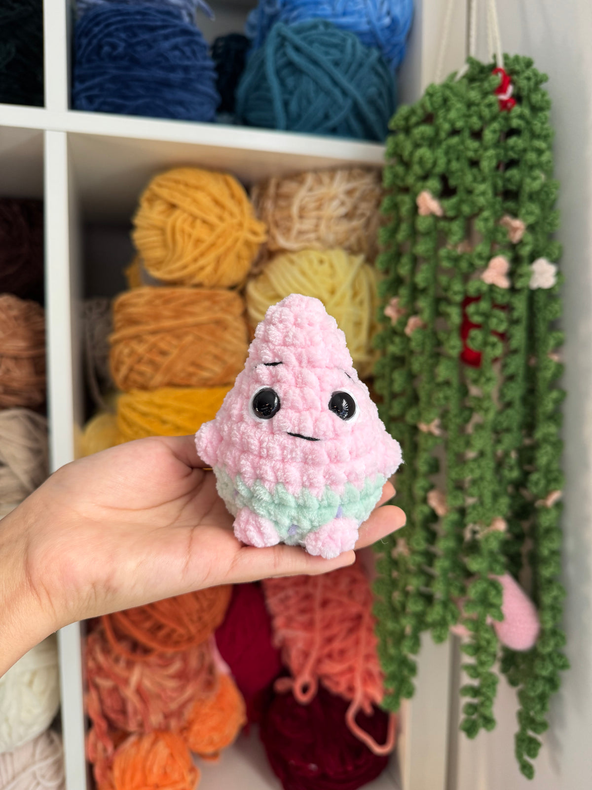 Pink Starfish Crochet Plushie