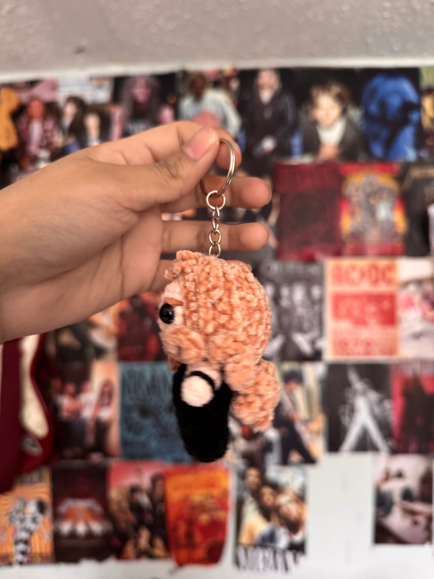 Metal frontman inspired keychain