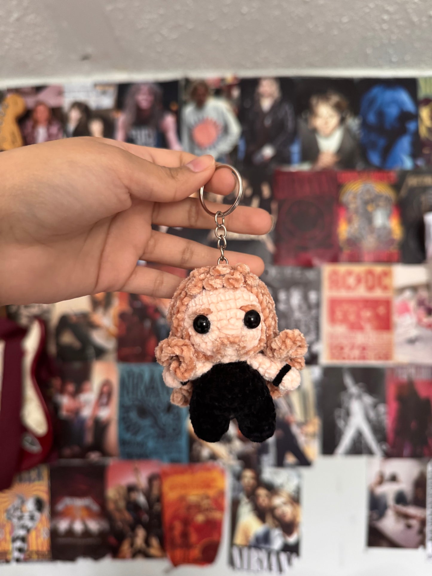Metal frontman inspired keychain