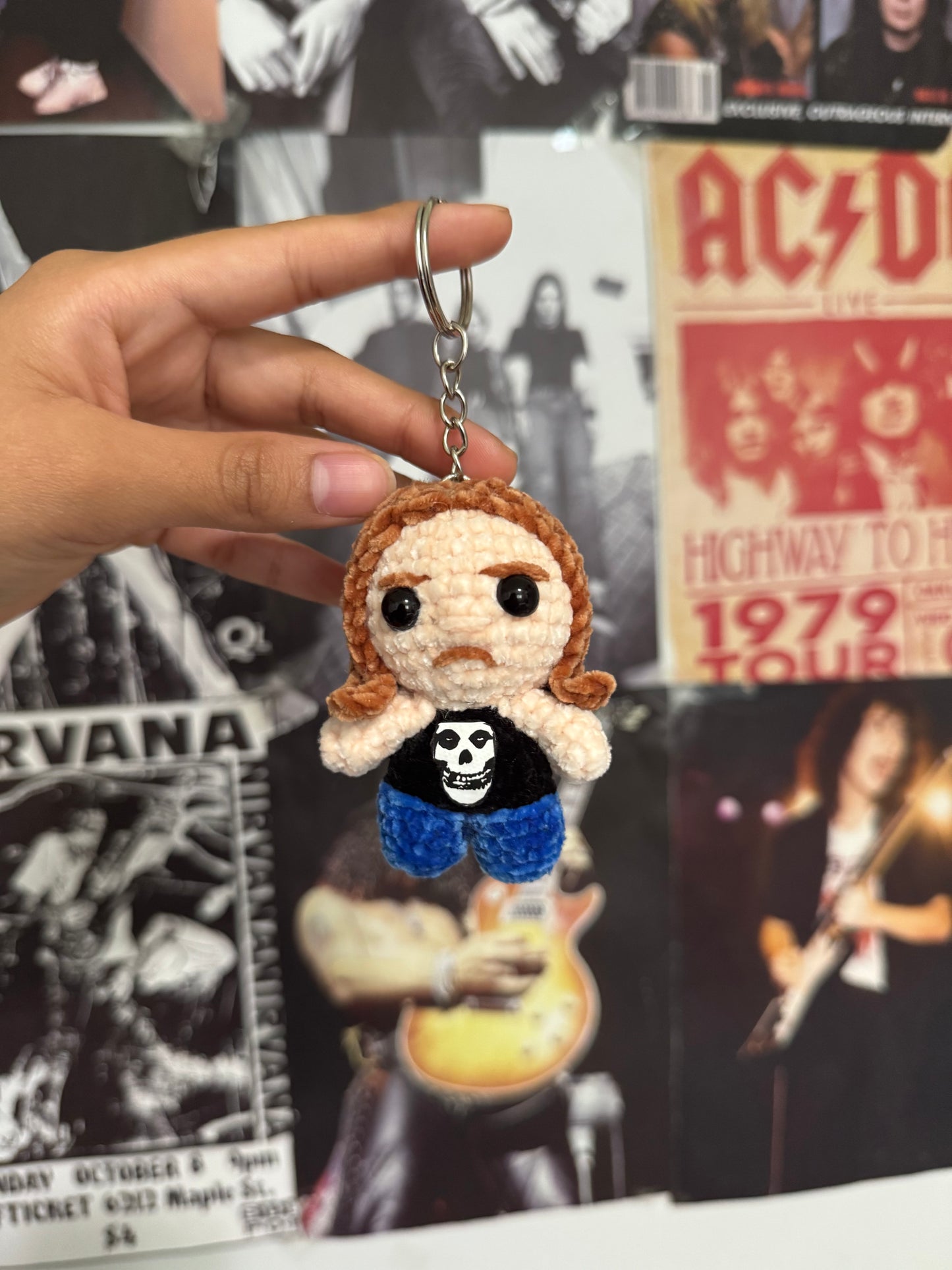 Iconic bassist inspired keychain