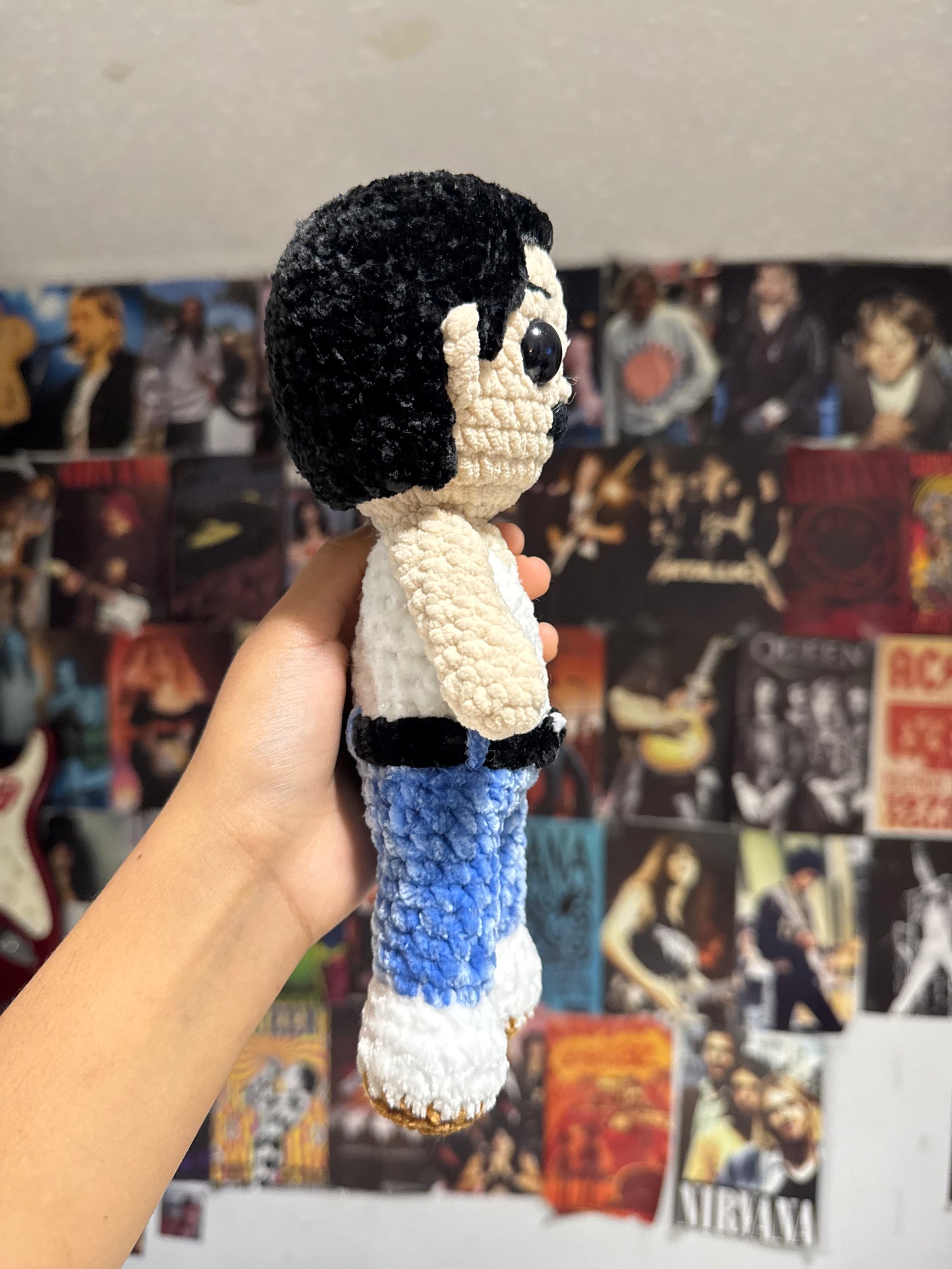 Iconic rock singer plushie